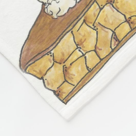 Apple Pie Slice a la Mode Ice Cream Feinschmecker  Fleecedecke (Ecke)