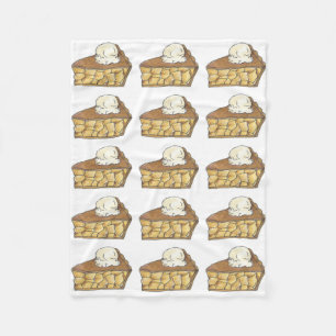 Apple Pie Slice a la Mode Ice Cream Feinschmecker  Fleecedecke