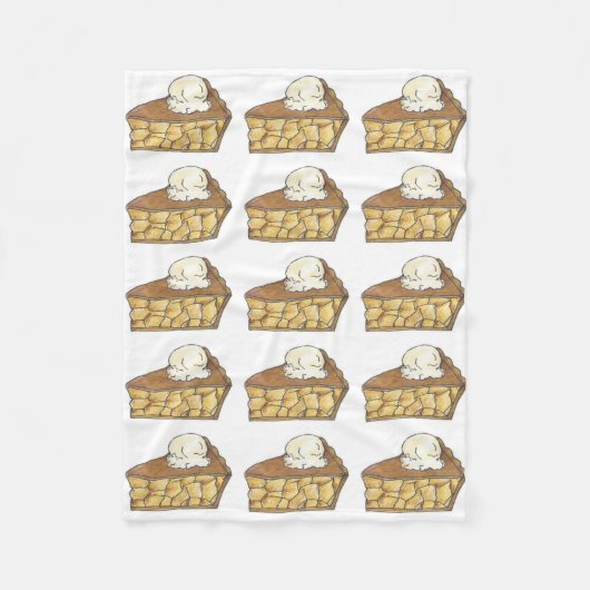 Apple Pie Slice a la Mode Ice Cream Feinschmecker Fleecedecke (Vorderseite)