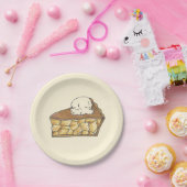 Apple Pie Slice Ice Creme Ein Dessertstück Pappteller (Party)