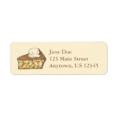 Apple Pie Slice mit Eis Cream Address Labels (Vorne)