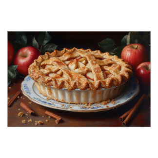 Apple Pie Vintag Inspiriert Malerei Poster