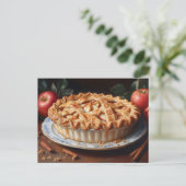 Apple Pie Vintag Inspiriert Malerei Postkarte (Stehend Vorderseite)