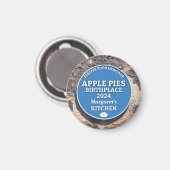 Apple Pies Blue Plaque Magnet (Vorderseite/Rückseite)