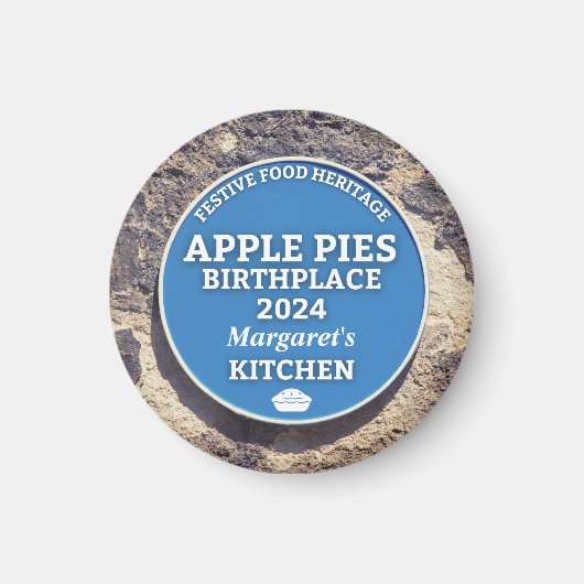 Apple Pies Blue Plaque Magnet (Vorne)
