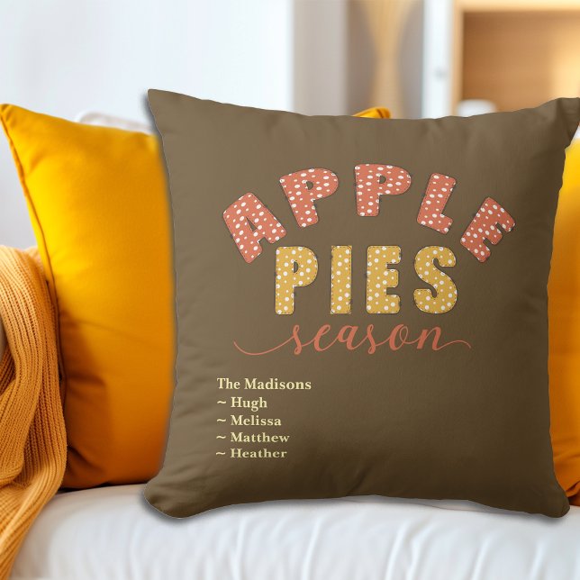 Apple Pies Season Vibes Personalize Name Kissen (Von Creator hochgeladen)