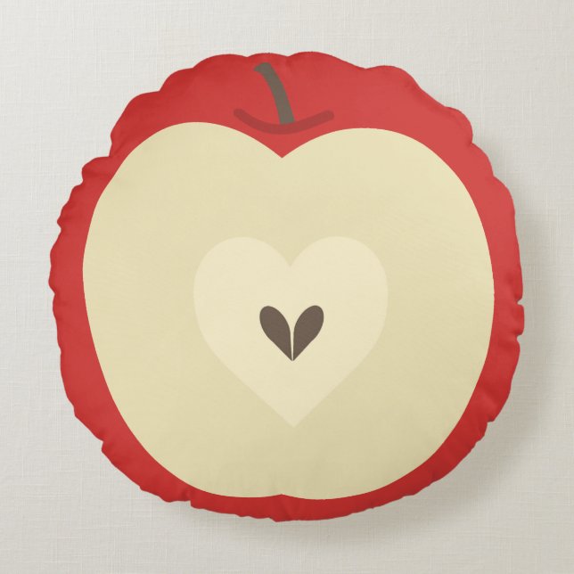 Apple Pillow Rundes Kissen (Vorderseite)