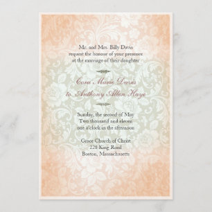 Apple Pink Green Victoria Hochzeit Einladung
