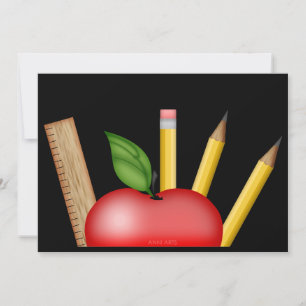 Apple-Postkarte des Lehrers Einladung