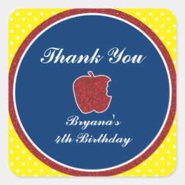 Apple Princess Gastgeschenk Sticker für Red Glitze