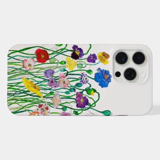 Apple pro max wilde Poppies iPhone Hülle (Rückseite (Horizontal))