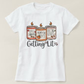 Apple-Pumpkin-Blätter - Getting Lit T-Shirt (Design vorne)