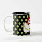 Apple punktiert personalisierte Lehrer-Tasse Zweifarbige Tasse (Links)