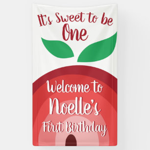 Apple Rainbow, Sweet to be One, 1. Geburtstag Banner