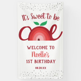 Apple Rainbow, Sweet to be One, 1. Geburtstag Banner