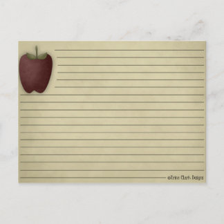 Apple Recipe Card Postkarte