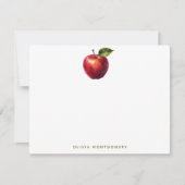 Apple Red and Green Teacher Personal Mitteilungskarte (Vorderseite)
