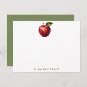 Apple Red and Green Teacher Personal Mitteilungskarte