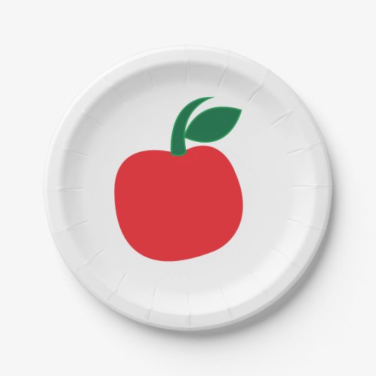 Apple Red Apple Fruit Party Pappteller (Vorderseite)