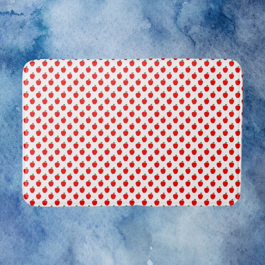 Apple Red Fruit Pattern Badematte