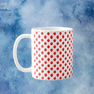 Apple Red Fruit Pattern Kaffeetasse