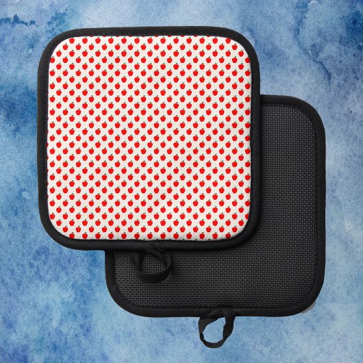 Apple Red Fruit Pattern Topflappen