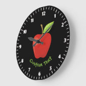 Apple Red Große Wanduhr (Winkel)