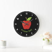 Apple Red Große Wanduhr (Zuhause)