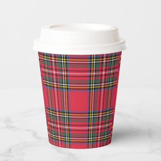 Apple Red Kariert Paper Cups Pappbecher (Vorderseite)