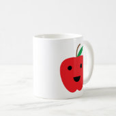 Apple Red Kawaii Niedlich Kaffeetasse (VorderseiteRechts)