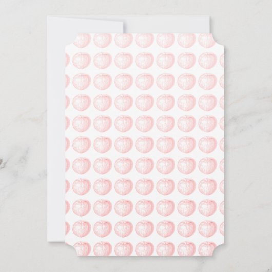 Apple Red Letterpress Apple Einladung (Rückseite)