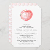 Apple Red Letterpress Apple Einladung (Vorne/Hinten)