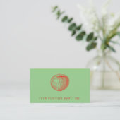 Apple Red Letterpress Apple Visitenkarte (Stehend Vorderseite)