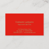 Apple Red Letterpress Apple Visitenkarte (Rückseite)