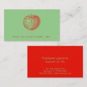 Apple Red Letterpress Apple Visitenkarte (Vorne/Hinten)