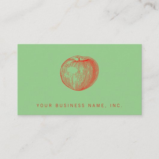 Apple Red Letterpress Apple Visitenkarte (Vorderseite)