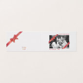 Apple Red Ribbon Weihnachts-Foto (Außenseite Aufgefaltet)