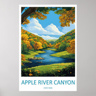 Apple River Canyon State Vintage Poster Ski Park