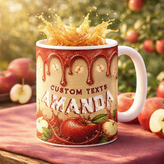 Apple Rot Beige Vintage Favor | Retro-Gartenparty Kaffeetasse