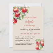 Apple rotes Gingham Mädchen Baby Shower Einladung (Vorderseite)