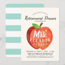 Apple-Ruhestand-Abendessen der Lehrerin Minze Einl