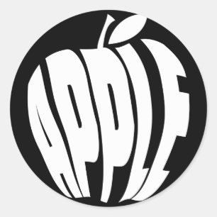 APPLE RUNDER AUFKLEBER