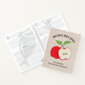 Apple Rustic Imitate Burlap Mama Rezept Cookbook Notizblock (Innenseite)