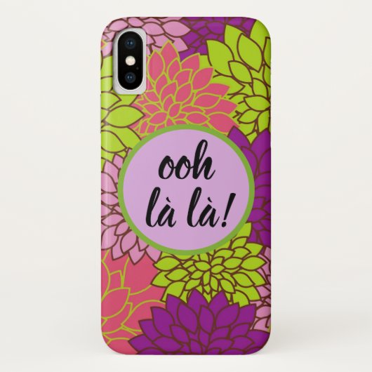 Apple/ Samsung Ooh la la! Monogram Fett Floral Case-Mate iPhone Hülle (Rückseite)