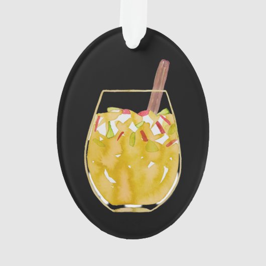 Apple Sangria Personalisiert Ornament (Rückseite)