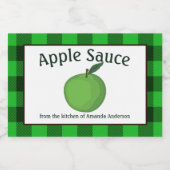Apple Sauce Canning behält sich Karierte GH Food L Lebensmitteletikett (Einzelnes Label)
