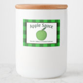 Apple Sauce Canning behält sich Karierte GH Food L Lebensmitteletikett (Vorderseite)