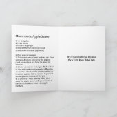 Apple Sauce Rezept Feiertagskarte (Innenseite)