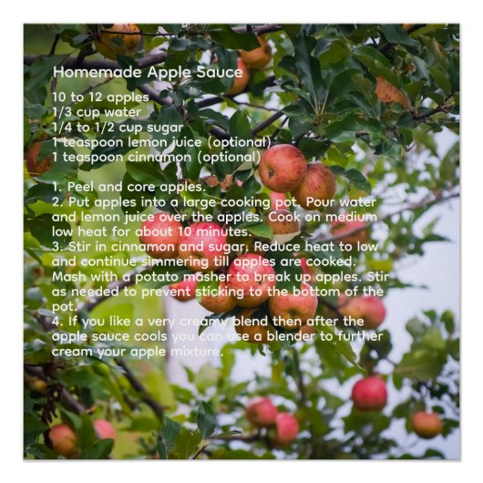 Apple Sauce Rezept Poster (Vorderseite)
