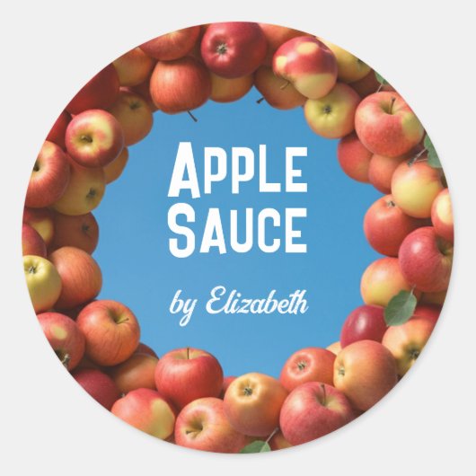 Apple Sauce Runder Aufkleber (Vorderseite)